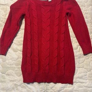 The Children's Place Vibrant Red Knit Sweater with sparkles